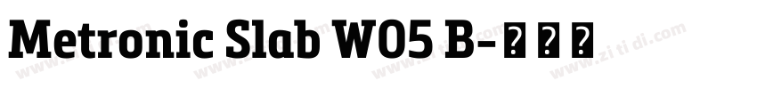 Metronic Slab W05 B字体转换